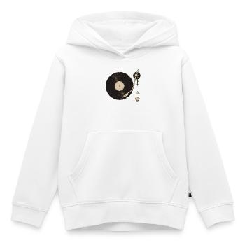 Analog Vinyl Turntable Vibes - Kids Premium Organic Hoodie - white - Front - AI Model Kid Female (0cm)