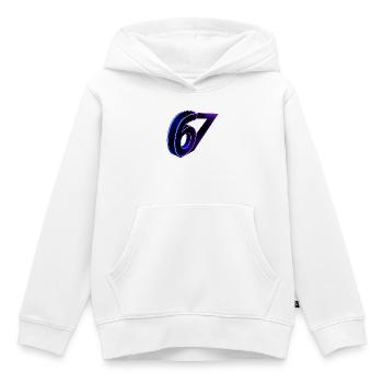 67 Néon Lumineux - Sweat Premium à capuche enfant bio - blanc - Devant - AI Model Kid Female (0cm)