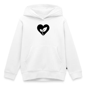 Gärtner Herz mit Pflanze - Kinder Premium Organic Hoodie - Weiß - Vorne - AI Model Kid Female (0cm)
