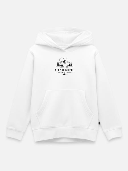 Halte es einfach - Kinder Premium Organic Hoodie - Weiß
