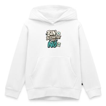 BIN BESCHÄFTIGT MIT NÖ - Kinder Premium Organic Hoodie - Weiß - Vorne - AI Model Kid Female (0cm)