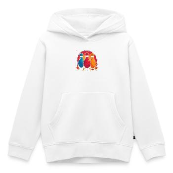 Quilles de bowling drôles - Sweat Premium à capuche enfant bio - blanc - Devant - AI Model Kid Female (0cm)