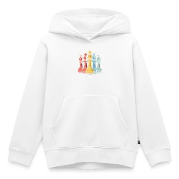 Schachfiguren Comic Look - Kinder Premium Organic Hoodie - Weiß - Vorne - AI Model Kid Female (0cm)