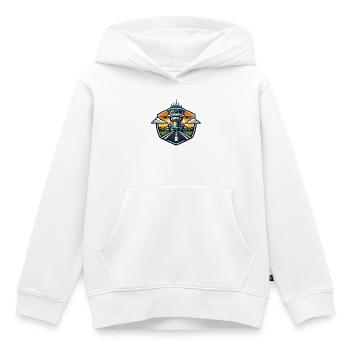 Flughafen Turm Sonnenuntergang - Kinder Premium Organic Hoodie - Weiß - Vorne - AI Model Kid Female (0cm)