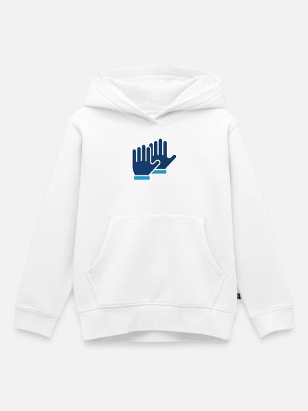 Sicherheitshandschuhe Schutzlinie-Symbol - Kinder Premium Organic Hoodie - Weiß