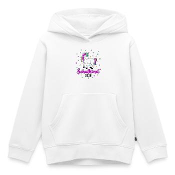 Schulkind 2026 Einhorn Einschulung Schule 1 Klasse - Kinder Premium Organic Hoodie - Weiß - Vorne - AI Model Kid Female (0cm)