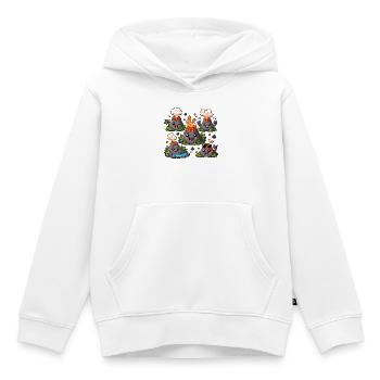 Lustige Vulkane mit Lavafreuden - Kinder Premium Organic Hoodie - Weiß - Vorne - AI Model Kid Female (0cm)
