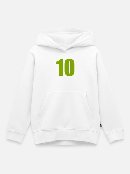10 - Kinder Premium Organic Hoodie - Weiß
