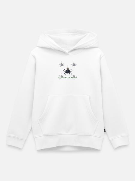 HALLOWEEN. KÜRBIS. SPINNE - Kinder Premium Organic Hoodie - Weiß