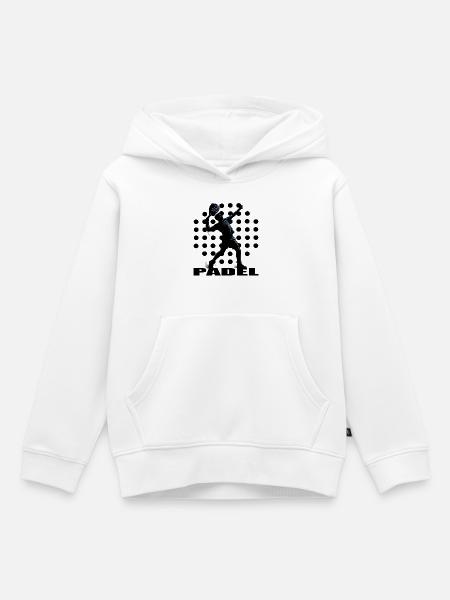Padel - Kinder Premium Organic Hoodie - Weiß