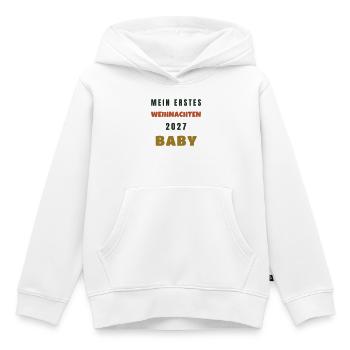 Mein erstes Weihnachten 2027 Baby Geschenk - Kinder Premium Organic Hoodie - Weiß - Vorne - AI Model Kid Female (0cm)