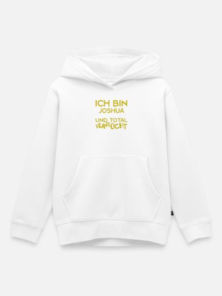 Vorname Joshua - Kinder Premium Organic Hoodie - Weiß