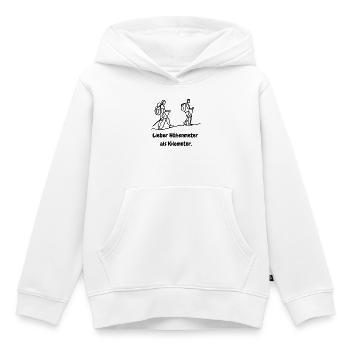 lieber höhenmeter als kilomenter - Kinder Premium Organic Hoodie - Weiß - Vorne - AI Model Kid Female (0cm)