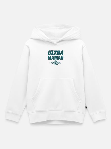 Ultra Maman Trail - Kinder Premium Organic Hoodie - Weiß