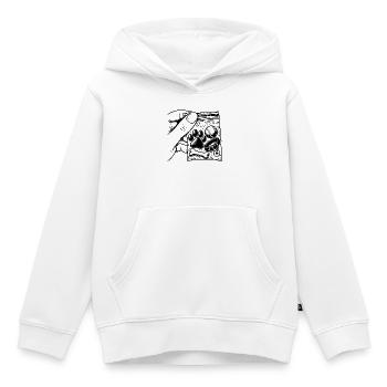 Addiction Dog Love Doggie – Ballpfotenbeutel - Kinder Premium Organic Hoodie - Weiß - Vorne - AI Model Kid Female (0cm)