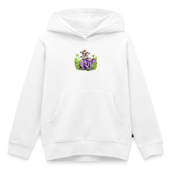 Regenbogen Zebra-Einhorn auf Lila Elefantenritt - Kinder Premium Organic Hoodie - Weiß - Vorne - AI Model Kid Female (0cm)