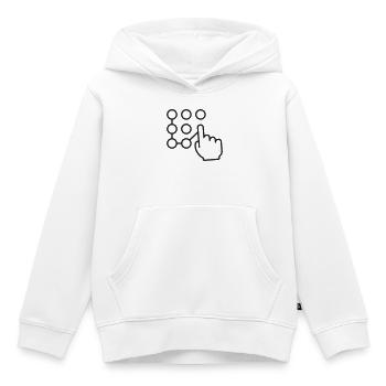 Touchscreen-Muster-Lockline-Symbol - Kinder Premium Organic Hoodie - Weiß - Vorne - AI Model Kid Female (0cm)