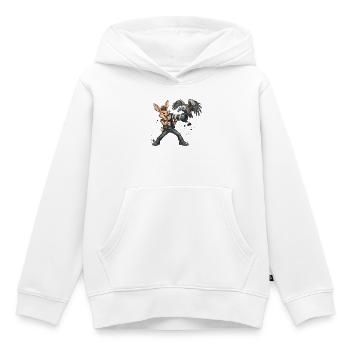 Punk-Hase, der Safari-Fotograf - Kinder Premium Organic Hoodie - Weiß - Vorne - AI Model Kid Female (0cm)