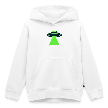 Ufo Alien Raumschiff Grafik - Kinder Premium Organic Hoodie - Weiß - Vorne - AI Model Kid Female (0cm)