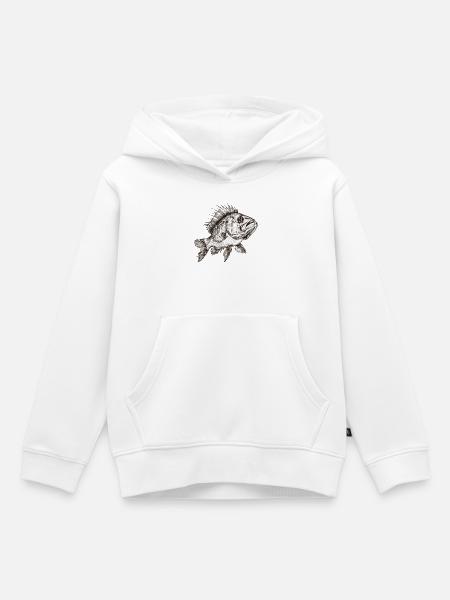 Fisch - Kinder Premium Organic Hoodie - Weiß
