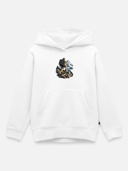 Bergwandern und Trekking für Wanderer - Kinder Premium Organic Hoodie - Weiß