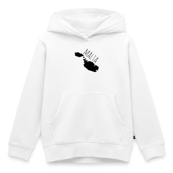 malta - Kids Premium Organic Hoodie - white - Front - AI Model Kid Female (0cm)