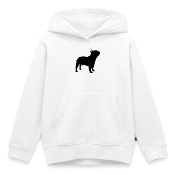 Französische Bulldogge - Kinder Premium Organic Hoodie - Weiß - Vorne - AI Model Kid Female (0cm)