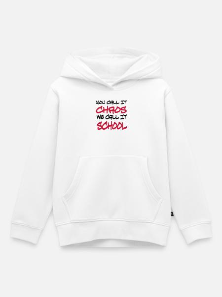 Schule - Kinder Premium Organic Hoodie - Weiß