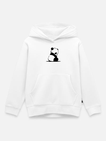 Panda - Kinder Premium Organic Hoodie - Weiß