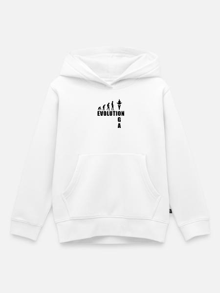 EVOLUTION Yoga Meditation Geschenk - Kinder Premium Organic Hoodie - Weiß
