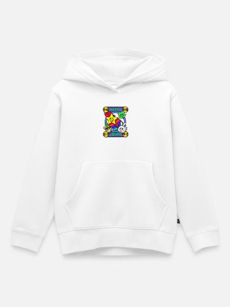 Happy Squad Star - Kinder Premium Organic Hoodie - Weiß