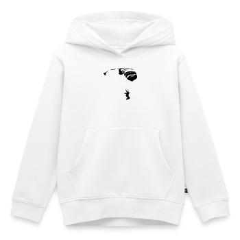Parachute - Sweat Premium à capuche enfant bio - blanc - Devant - AI Model Kid Female (0cm)