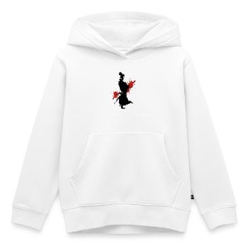 ninja manga kanji kendo aikido fight samurai game - Kids Premium Organic Hoodie - white - Front - AI Model Kid Female (0cm)