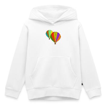 aviation - Sweat Premium à capuche enfant bio - blanc - Devant - AI Model Kid Female (0cm)