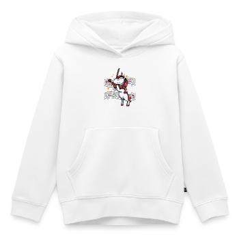 Einhorn Violine Musikzauber - Kinder Premium Organic Hoodie - Weiß - Vorne - AI Model Kid Female (0cm)