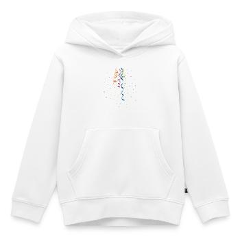 Confetti and streamers colorful party design - Kids Premium Organic Hoodie - white - Front - AI Model Kid Female (0cm)