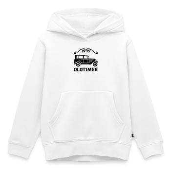 voiture - Sweat Premium à capuche enfant bio - blanc - Devant - AI Model Kid Female (0cm)