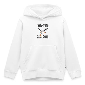 Wanted - Der berüchtigte Fischbrötchen Dieb - Kinder Premium Organic Hoodie - Weiß - Vorne - AI Model Kid Female (0cm)