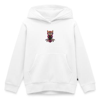 Cute elegant owl - Kids Premium Organic Hoodie - white - Front - AI Model Kid Female (0cm)
