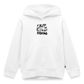 Angeln: Ausflug auf Forellenangeln - Kinder Premium Organic Hoodie - Weiß - Vorne - AI Model Kid Female (0cm)