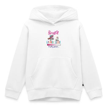 soon big sister unicorn - Kids Premium Organic Hoodie - white - Front - AI Model Kid Female (0cm)