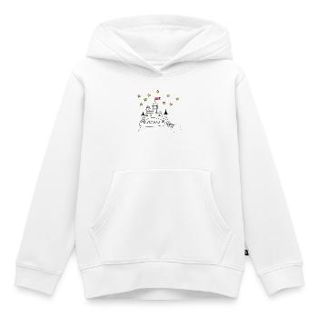 Castle - Kids Premium Organic Hoodie - white - Front - AI Model Kid Female (0cm)