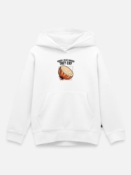 Kürbis-Scheiben Illustration Herbst - Kinder Premium Organic Hoodie - Weiß