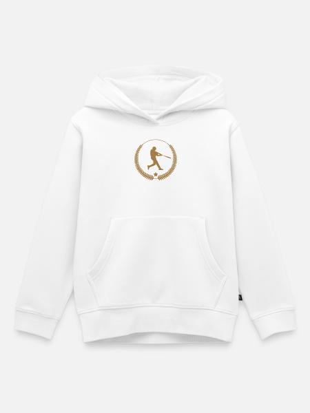 Baseball⚾ - Kinder Premium Organic Hoodie - Weiß