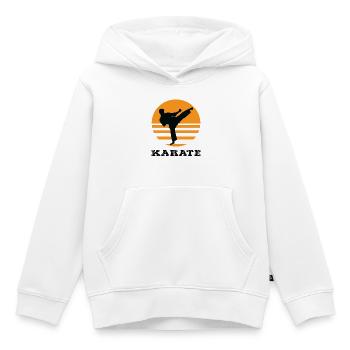 Karate - Kinder Premium Organic Hoodie - Weiß - Vorne - AI Model Kid Female (0cm)