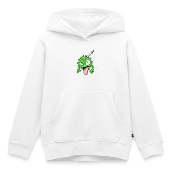 Virus vacciné - Sweat Premium à capuche enfant bio - blanc - Devant - AI Model Kid Female (0cm)