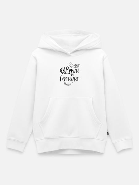 Love - Kinder Premium Organic Hoodie - Weiß