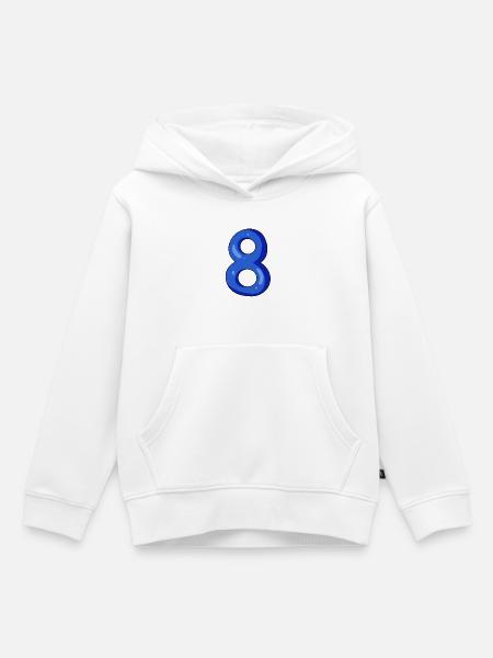 8 - Kinder Premium Organic Hoodie - Weiß