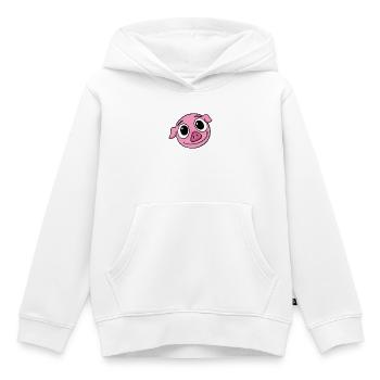 Porc - Sweat Premium à capuche enfant bio - blanc - Devant - AI Model Kid Female (0cm)