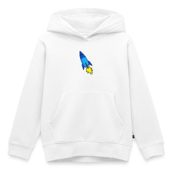 Rakete im Weltall - Kinder Premium Organic Hoodie - Weiß - Vorne - AI Model Kid Female (0cm)